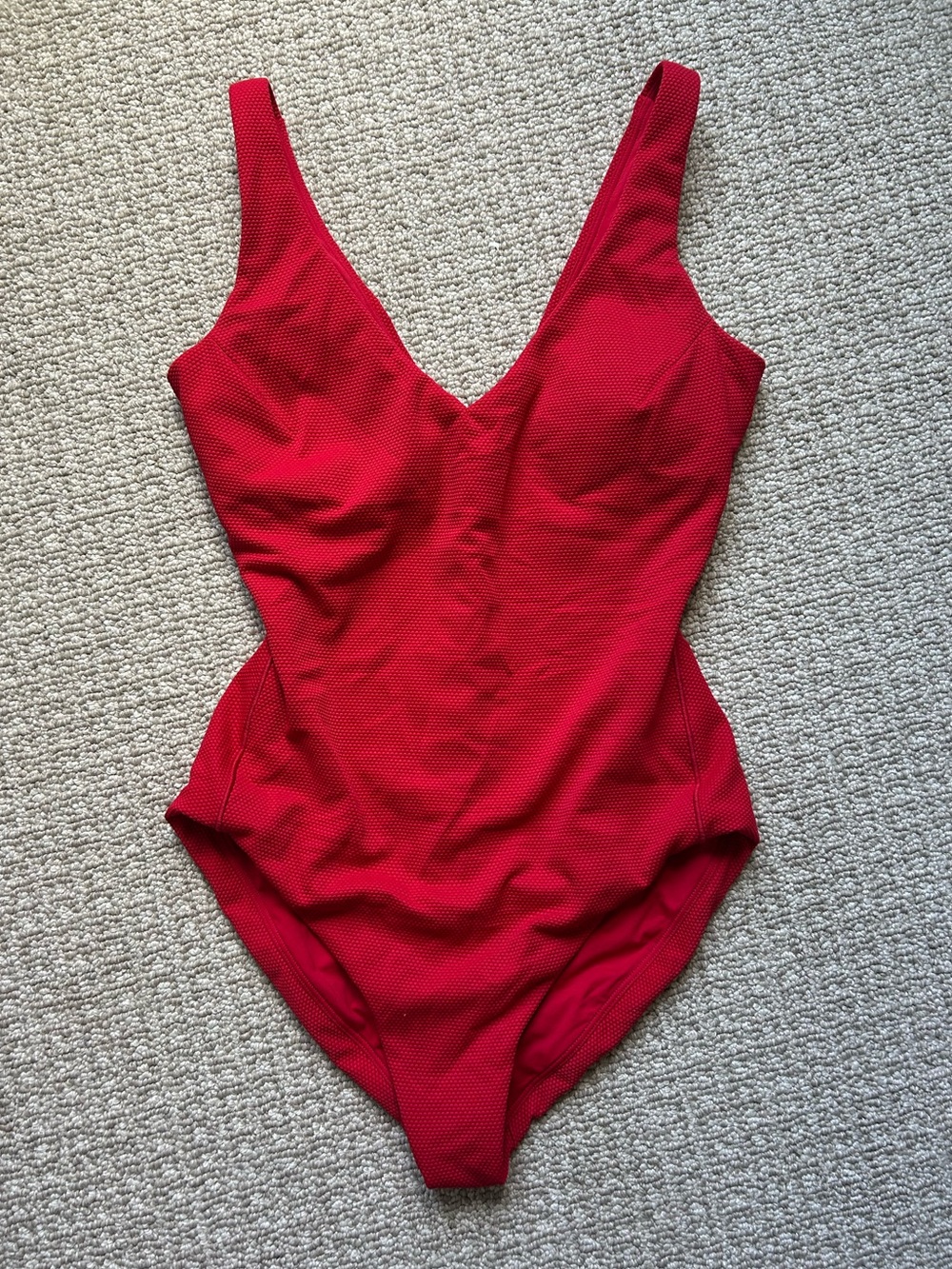 SPANX Textured Red One-Piece Swimsuit